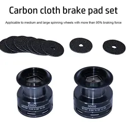 Reel Brake Pads Reel Washer Brake Pads Carbon Cloth Fiber Drag Fishing Reels Modified Stable D/S Spinning Wheel A Set of 3pieces