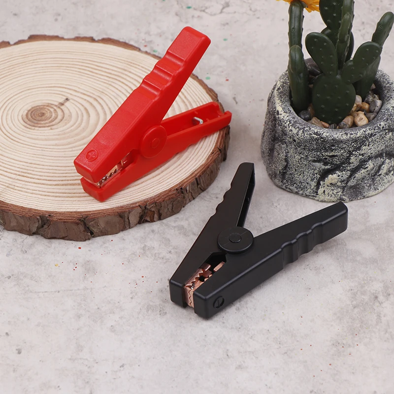 2Pcs 100A Crocodile Alligator Clips Car Battery Chargers Insulated Clamp Plastic Handle Test Alligator Clip For Electric Project view 3