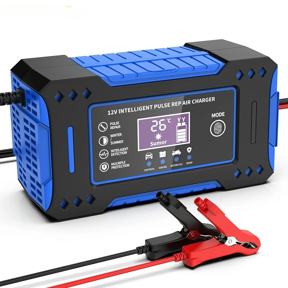 Accu Reparatie LCD Display 6A 12V Intelligente Autoaccu Lader Auto en Motor Accu Laadunit Loodzuur - afbeelding 2