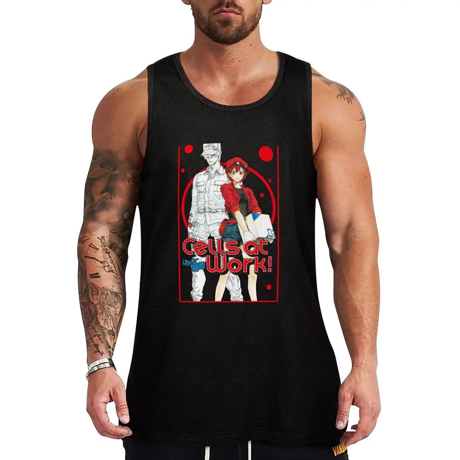 Anime Manga Cells at Work Characters! Tank Top Breathable Tank Top Moisture Wicking Sleeveless Shirt