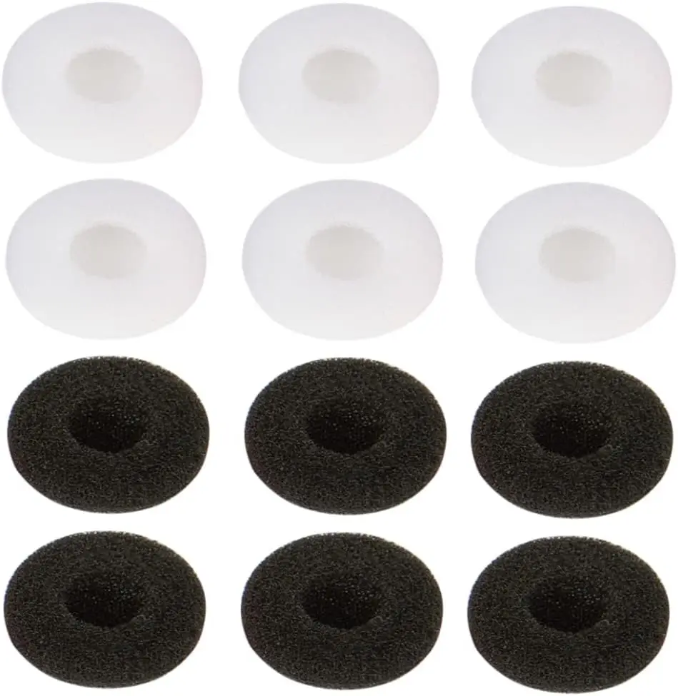 12 Pcs Foam Earbud Earpad Ear Bud Pad Replacement Sponge Covers for 13-18mm Earpiece Headphone,Two Way Radio Walkie Talkie