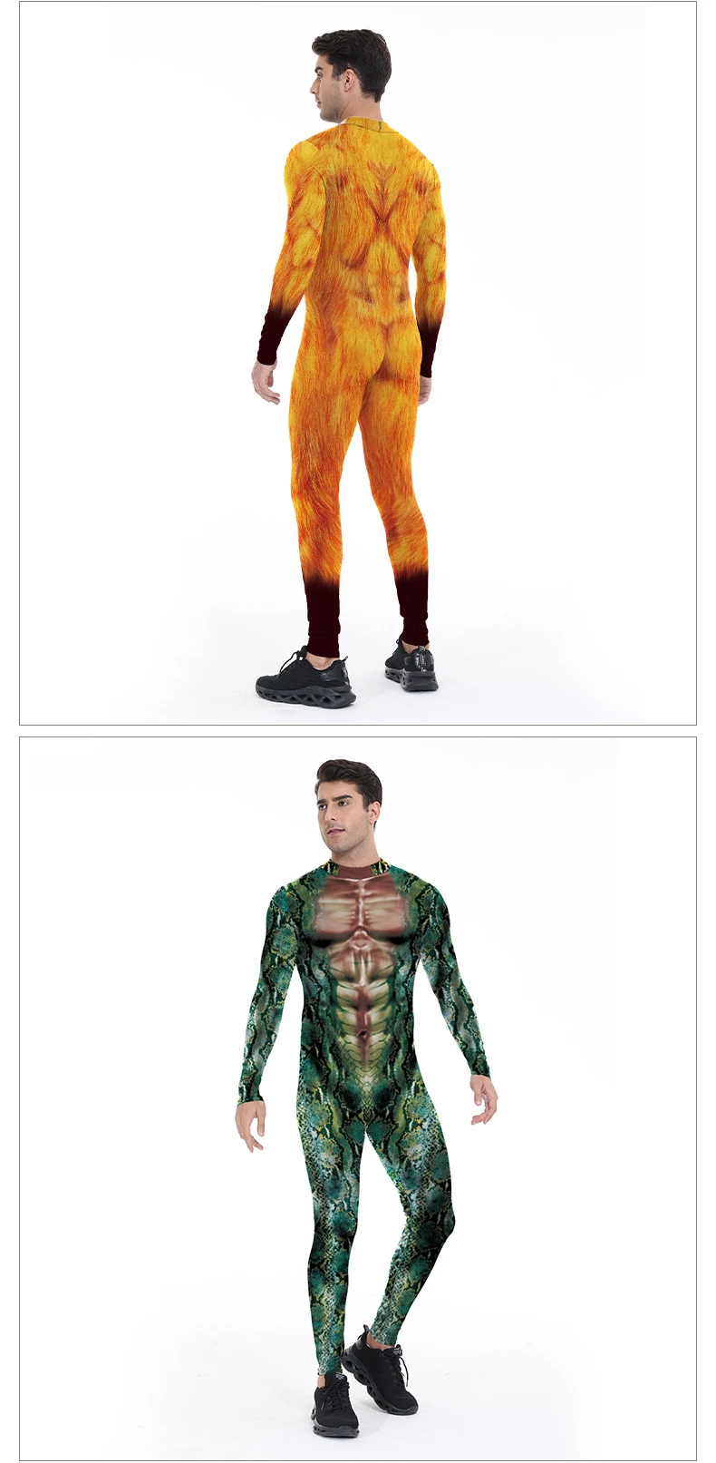 Erwachsene Neue Halloween Kostüm Cosplay Tiere 3D Digitaldruck Lustige Thema Party Rolle Spielen Lange Ärmel Body