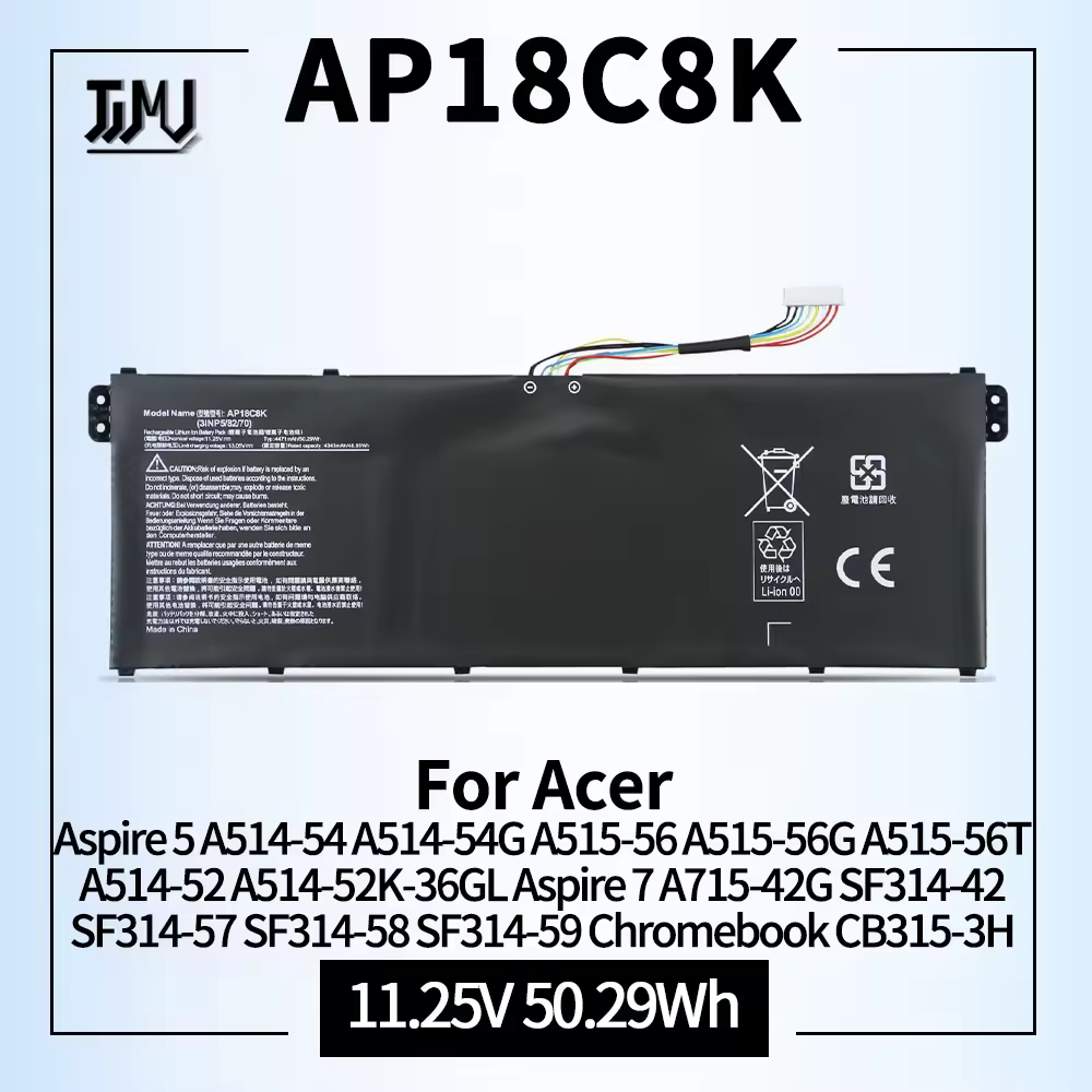 AP18C8K החלפת סוללה עבור Acer Aspire 5 A514-54 A514-54G A515-56 A515-56G A515-56T A514-52 A514-52K-36GL Aspire 7 A715-42G