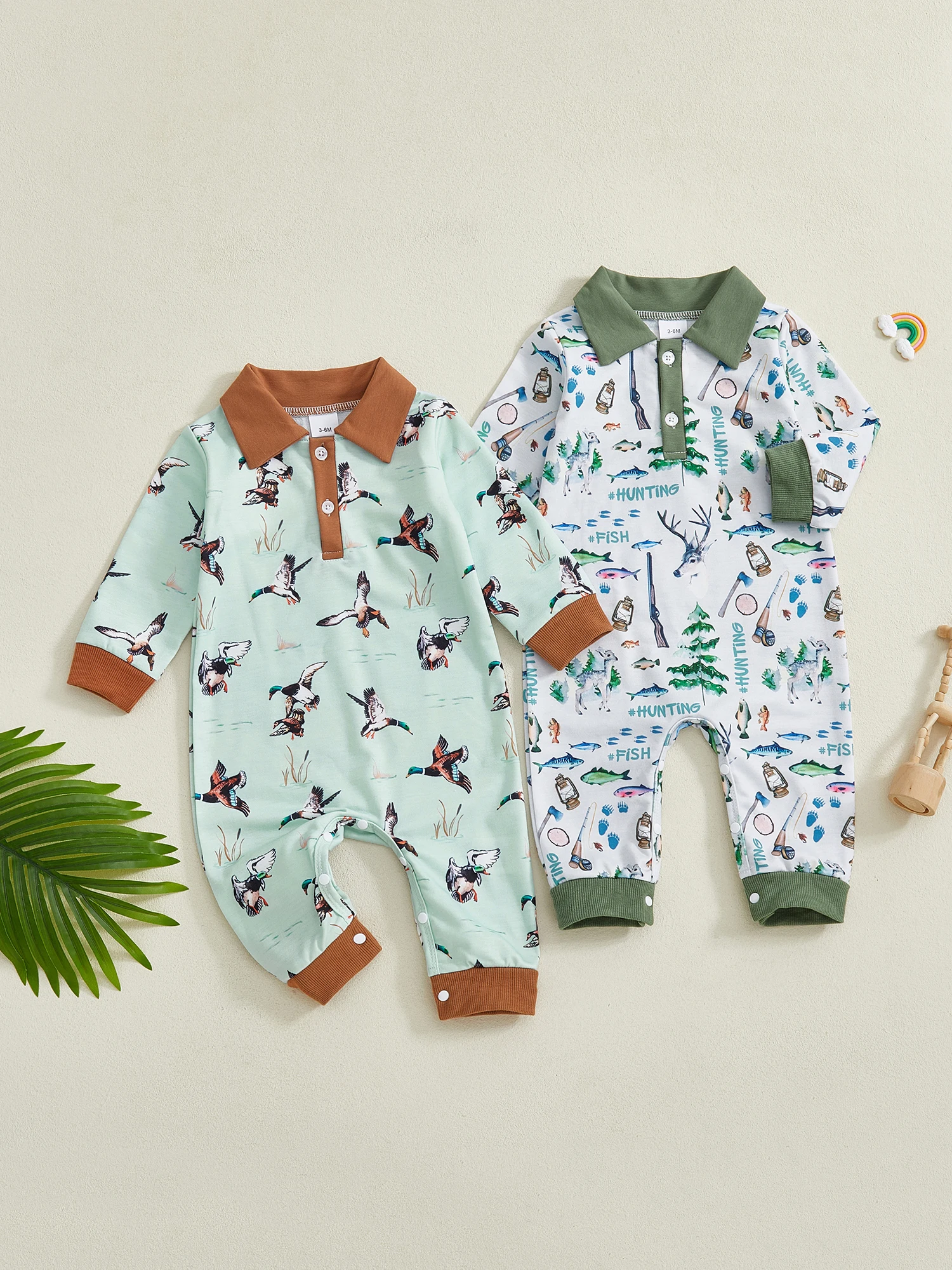 

Adorable Toddler Winter with Cute Penguin Pattern and Zipper Closure Warm Fleece Baby Romper for Cold Weather