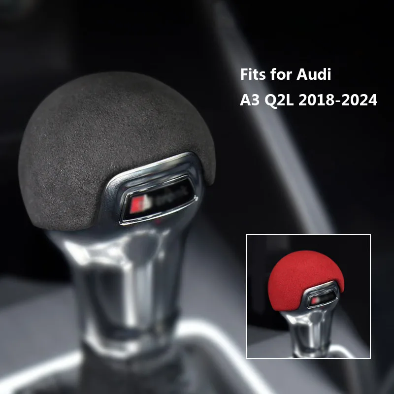 Suède Interieur Pookknop Cover Stok Hoofd Auto Accessoires Trim Voor Audi A3 S3 2014-2020