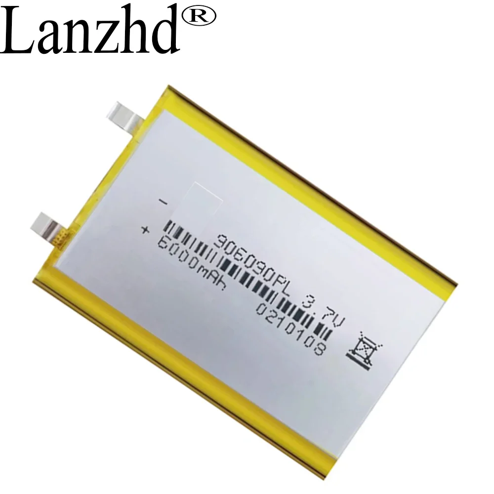 1-10 szt. Bateria polimerowa li-po 6000 mah 3,7 V 906090 inteligentne domowe głośniki MP3 Akumulator litowo-jonowy do rejestratora, GPS, mp3, mp4,
