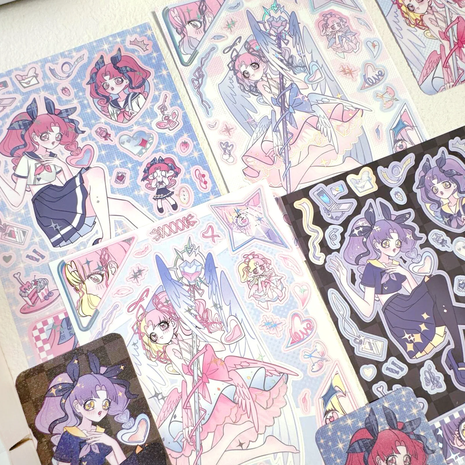 

Cartoon girl DIY decoration sticker for mobile phone gifts