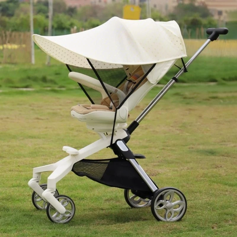 

J15U Breathable Cover Wide Coverage Awning Adjustment Sun Protections Cover for Pram