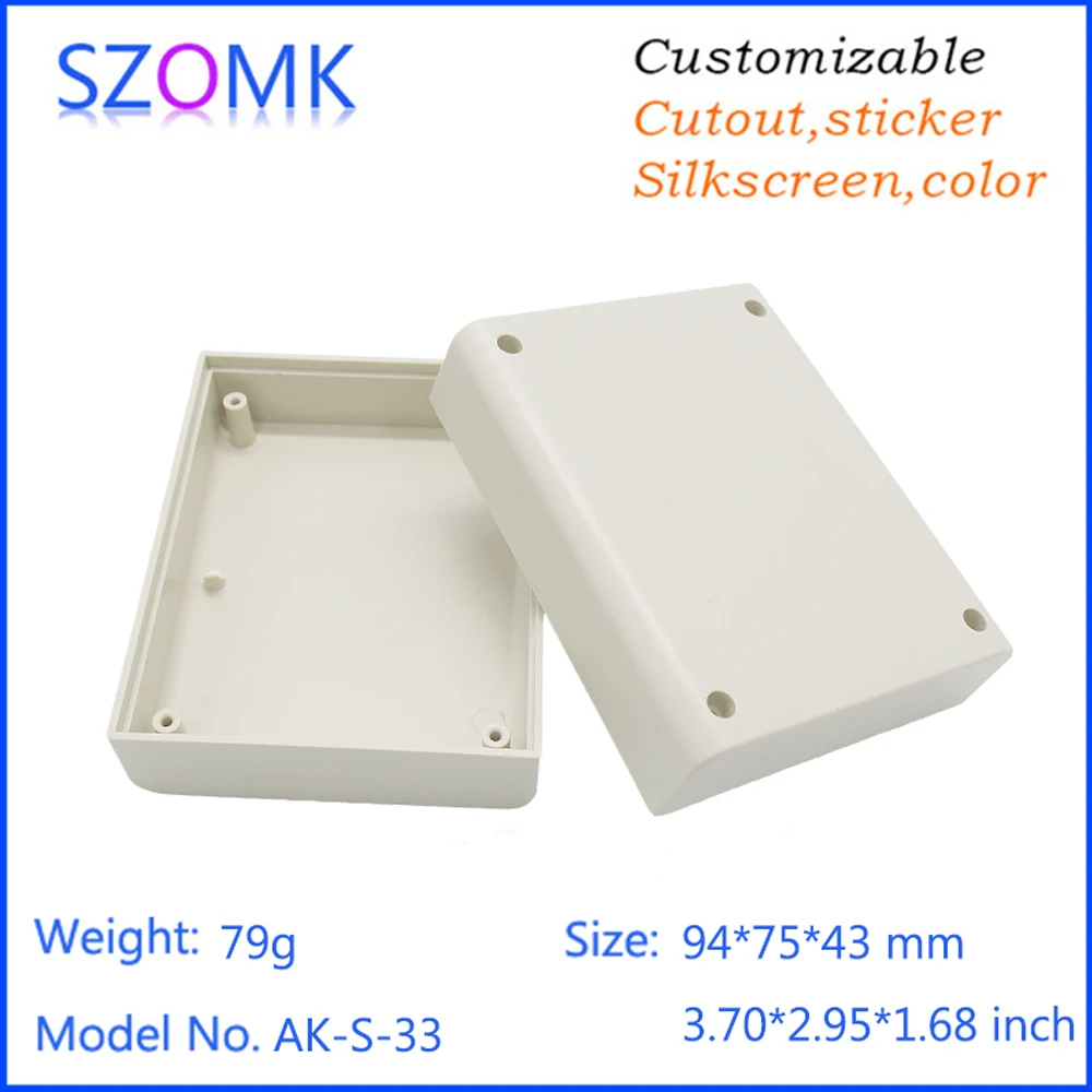 1Piece top sales plastic electronics project box 94*75*44mm instrument enclosure outlet enclosures switch case plastic housing