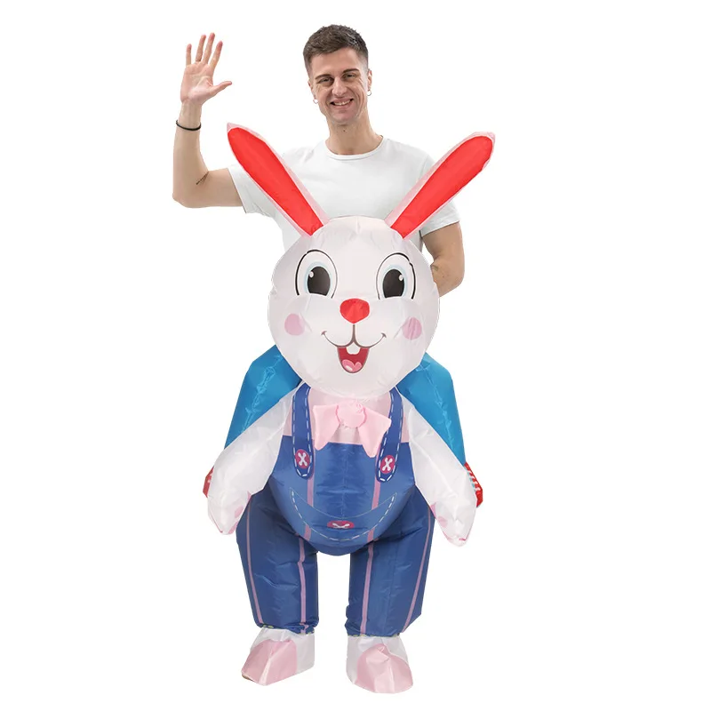 

Easter Bunny Costume Adult Halloween Christmas Festival Air Blow Up Suit Rabbit Cosplay Jumpsuit Women Men Atmosphere Wear