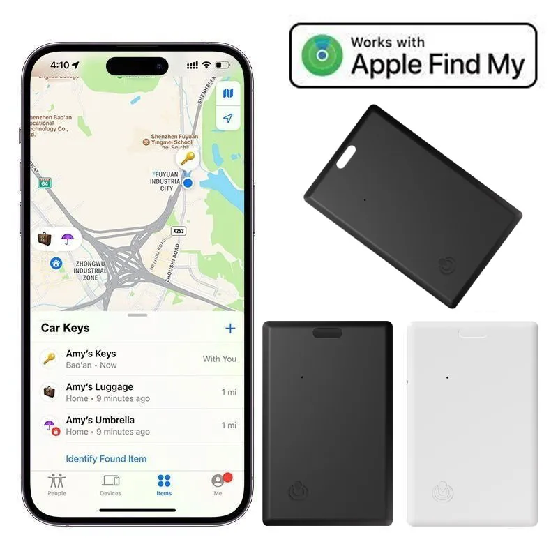 Neue Anti-Verlust-Geräte-Tracking-Standort-Wallet-Tracker-Karte GPS-Locator funktioniert mit Apple Find My App Bluetooth-Tracker