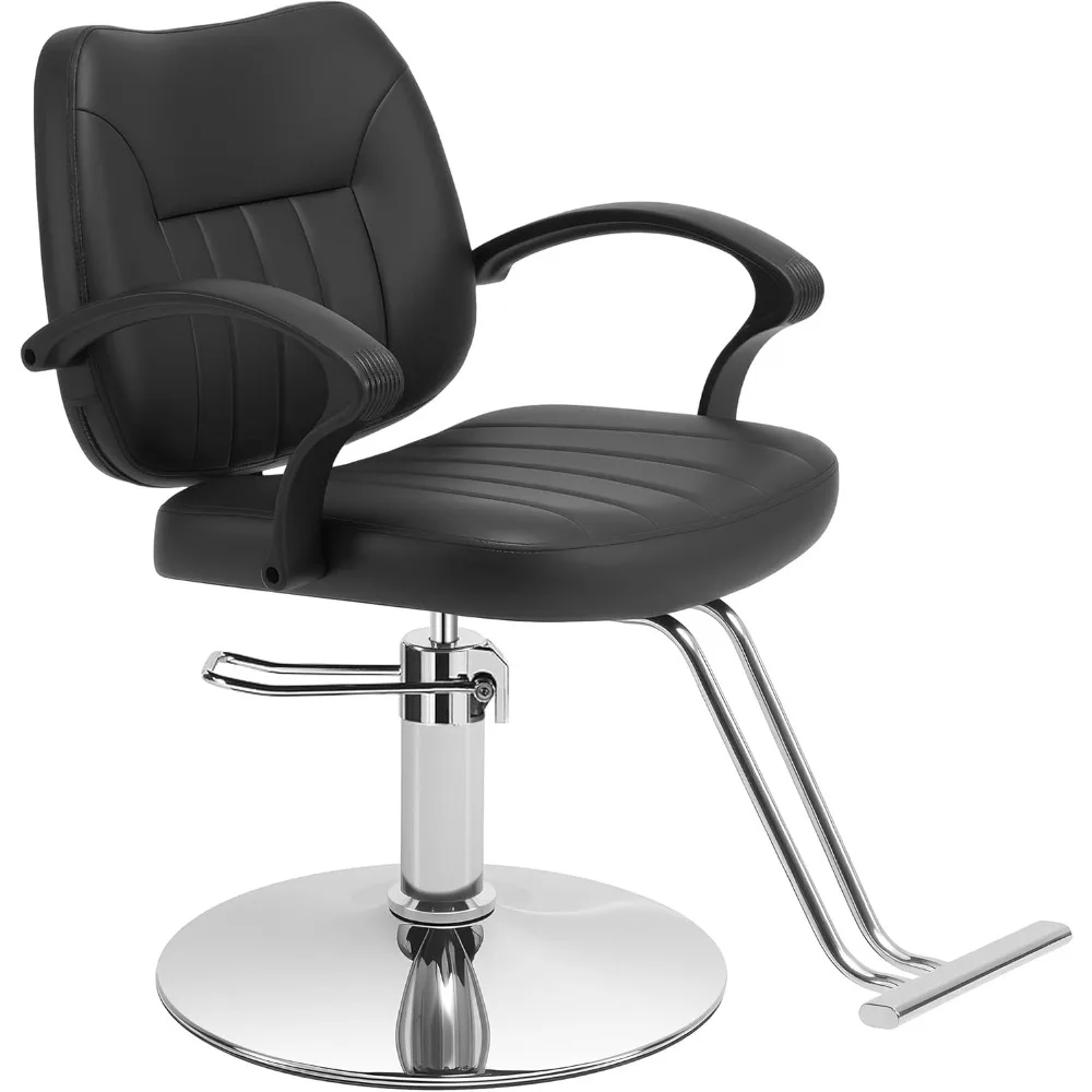 

Barber Salon Chair, 6.1'' Adjustable Height Barber Styling Chairs, 360° Swivel Hydraulic Hair Chairs, Thick Padded PU Seat