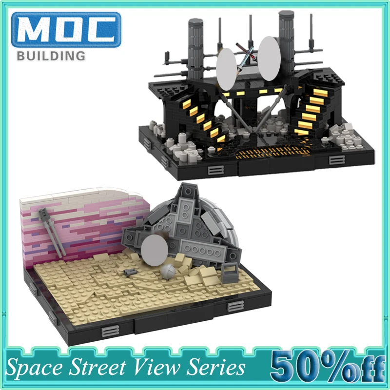 Star Movie Space Street View seria cegieł Moc Build Blocks War DIY Model zabawki dla dzieci urodziny prezent na boże narodzenie kolekcja prezent