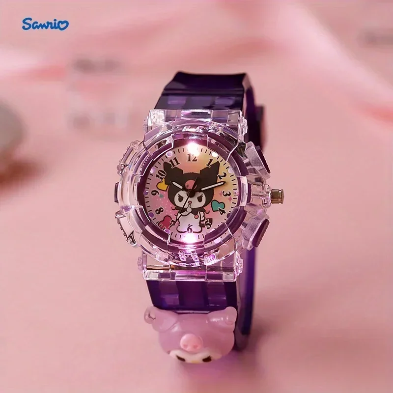 

Cartoon Sanrio Kawaii Anime LED Watch Cute Kuromi Melody Pudding Dog Birthday Gifts And Christmas Thanksgiving Gift Toy