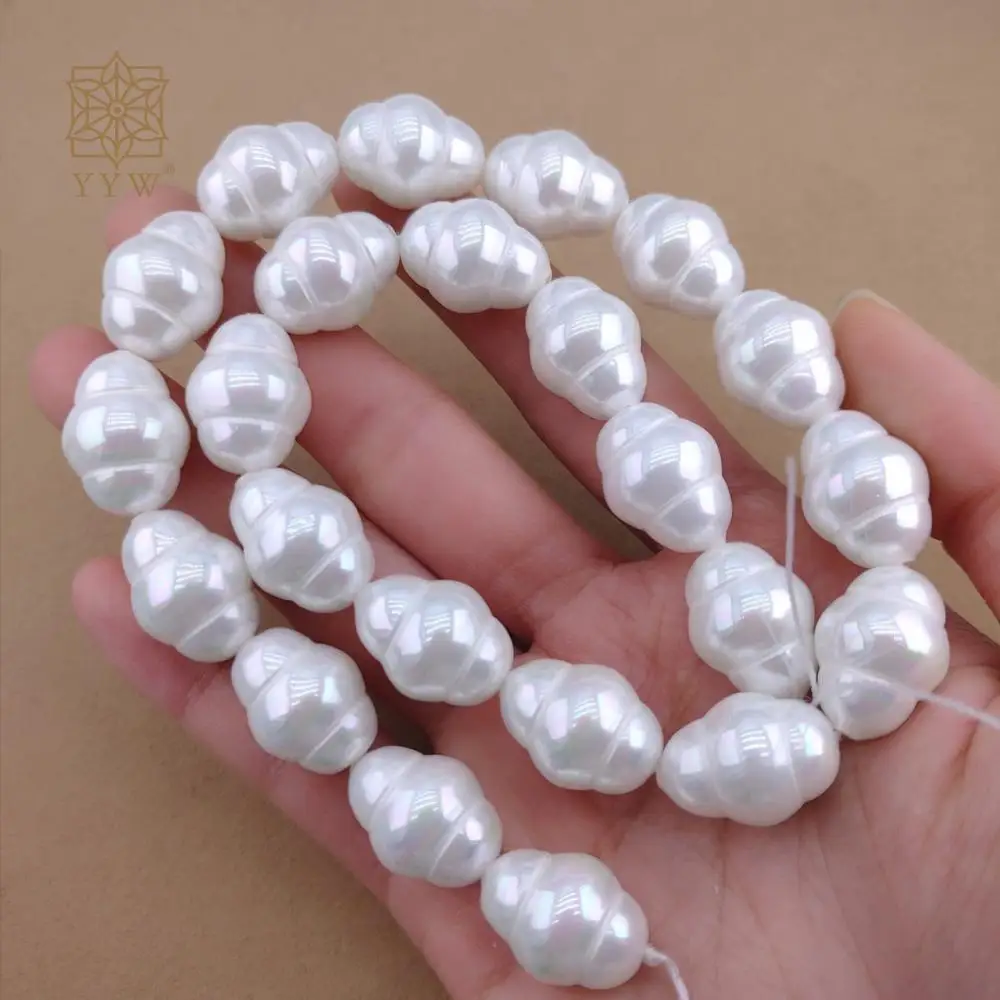 Cute Croissant Shape Natural Freshwater Shell Beads Approx 23pcs/Strand White Mother Of Pearl Bead 38cm For Women Jewelry Making