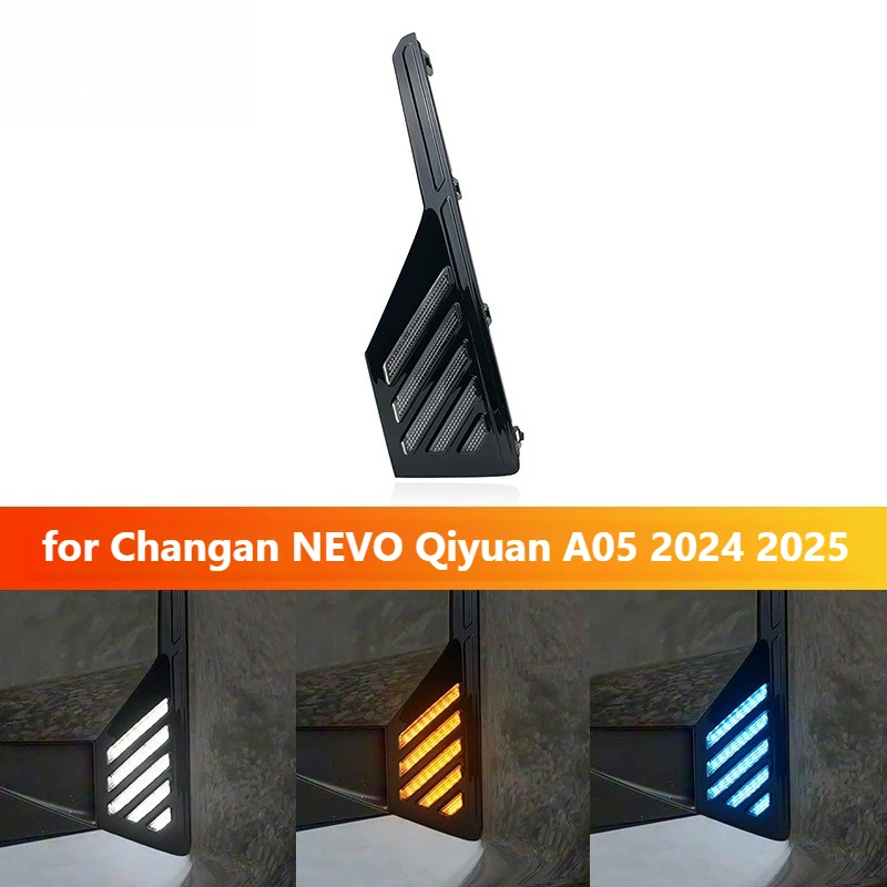 DRL for Changan NEVO Qiyuan A05 2024 2025 Car Led Daytime Running Lights Modified Special Yellow Streamer Steering 12V Daylights view 2