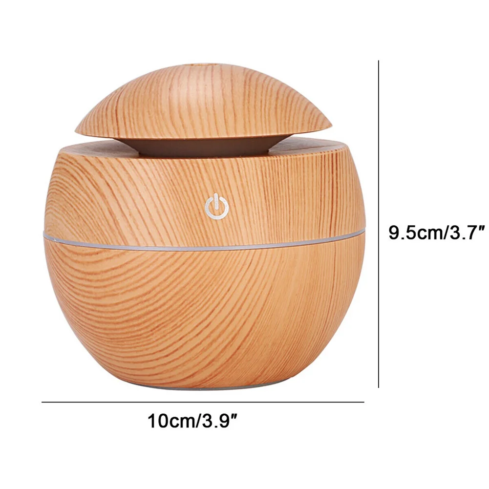 USB 7 LED Color Humidifier Essential Aroma Oil Diffuser 200ML Mini-Wood-Grain Air Humidifier Electric Air Aroma Diffuser Purifie
