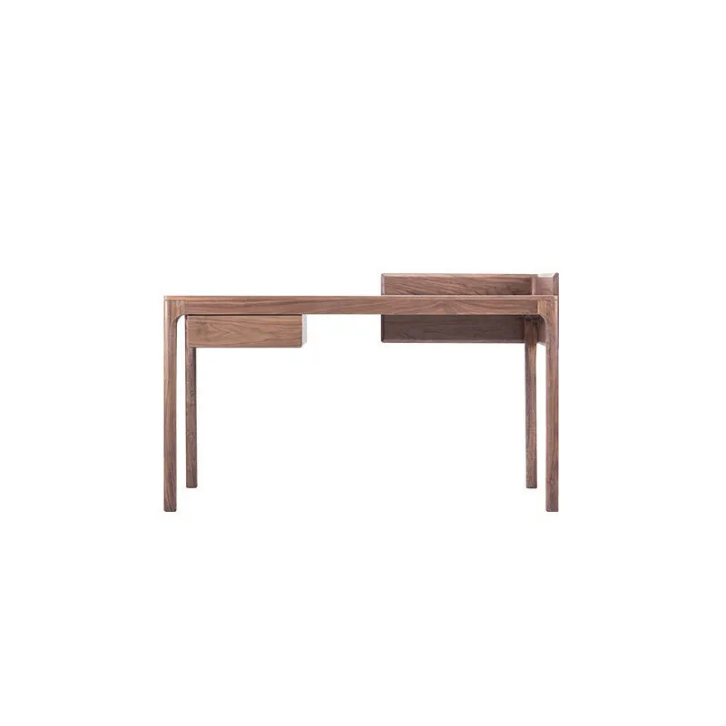 

Nordic all solid wood black walnut desk, Japanese log cherry wood drawer desk computer desk
