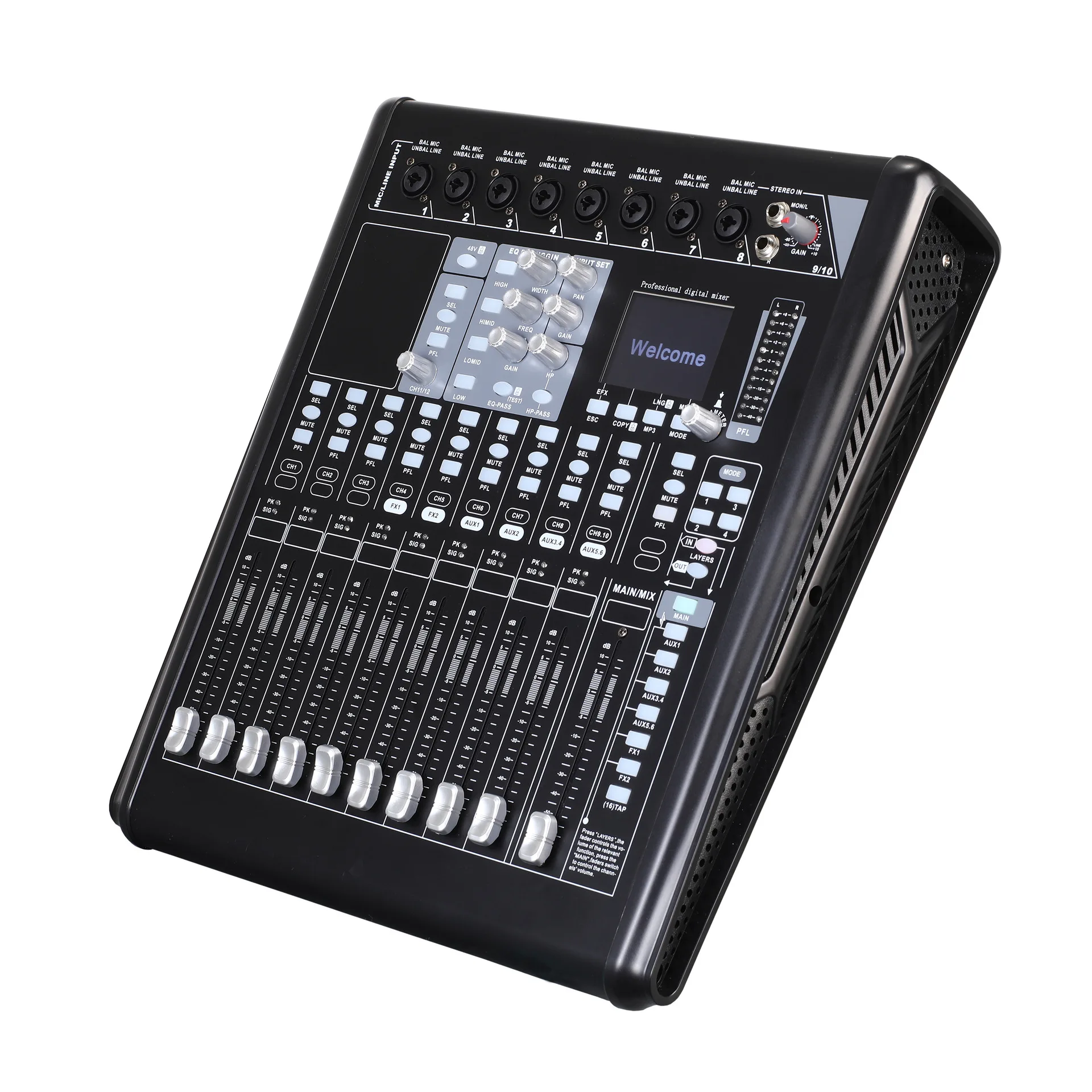 MX8812 Digital Audio Mixer 12 Channel  Professional Mixing Console Mixer Console Sound Table For Audio Stage