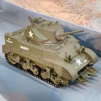 New Coolbank 1/16 Full Scale US Stuart M5A1 Remote Control Tank Smoke Belt Expansion Simulation Model Outdoor Toy Festival Gift