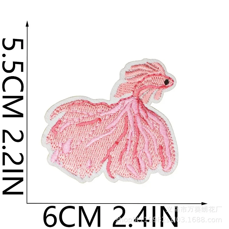 

Pink Girl Surf Pie Team Embroidery Cloth Sticker Turtle Patch Sticker Bow Shell Decoration Embroidery Label Big Shark