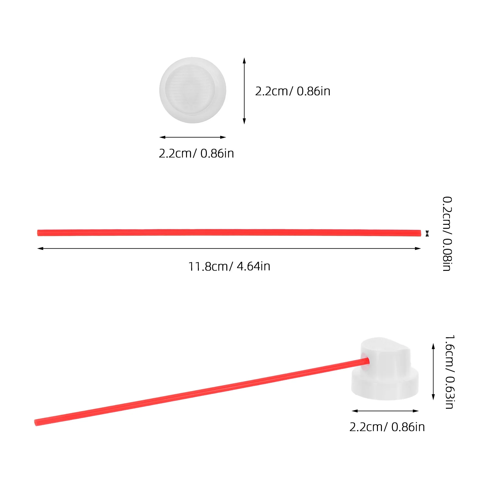 20 مجموعات الأيروسول يمكن صمام تمديد أنابيب رذاذ أحمر يمكن القش عدة لا أدوات المطلوبة لتنظيف المركبات المكتبية المنزلية
