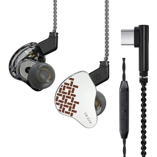 Imagen 2 del producto KBEAR Rosefinch 3,5mm/Typec 10mm DD Monitor intrauditivo auriculares dinámicos HiFi auriculares con cable OFC auriculares de música KS1 Lark auriculares