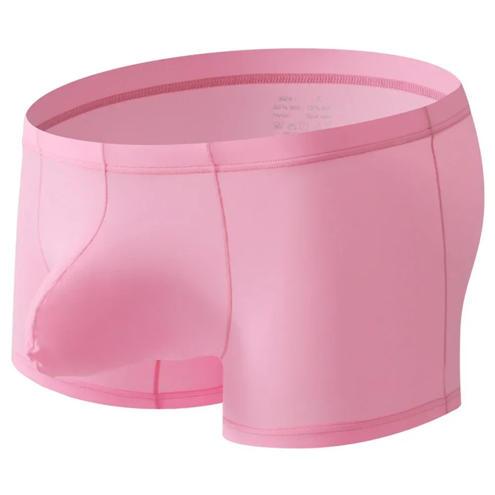 メンズアイスシルクボクサーパンツ,下着,下着,伸縮性パンティー,無地ショーツ,1ユニット