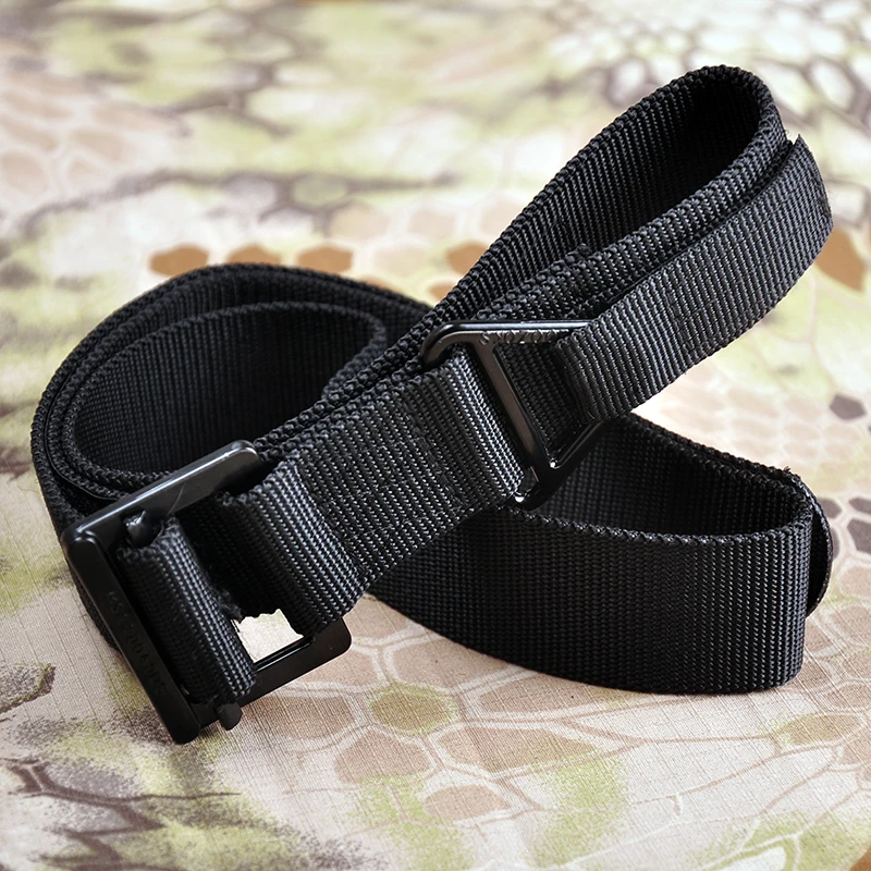 Military Men Belt Army Belts Adjustable Belt Men Outdoor Travel Tactical Waist Belt with Plastic Buckle for Pants 120CM