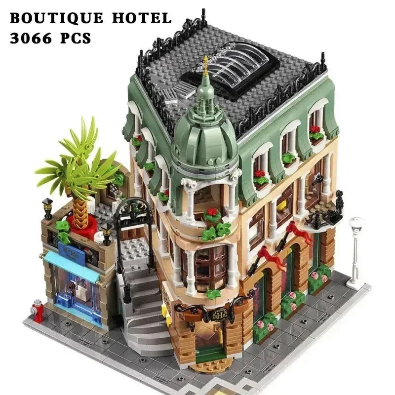 3066 stücke Boutique Hotel Modulare Bausteine Ziegel Spielzeug Geburtstag Weihnachten Geschenke
