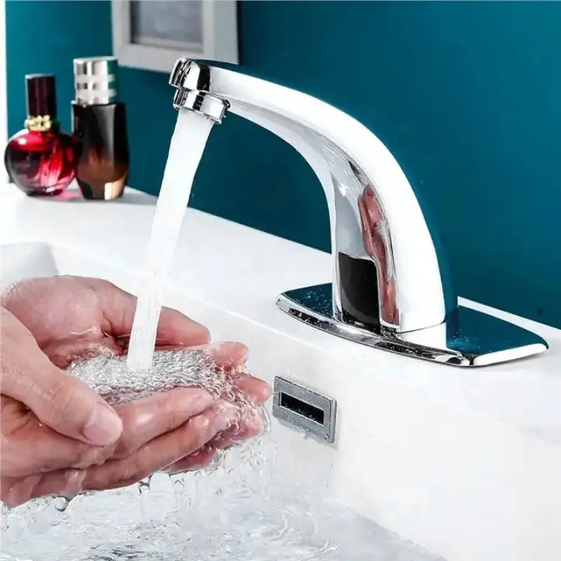 BYBS-Toilettenarmatur mit automatischem Sensor, hochwertige, wassersparende Badezimmerarmatur zur Deckmontage