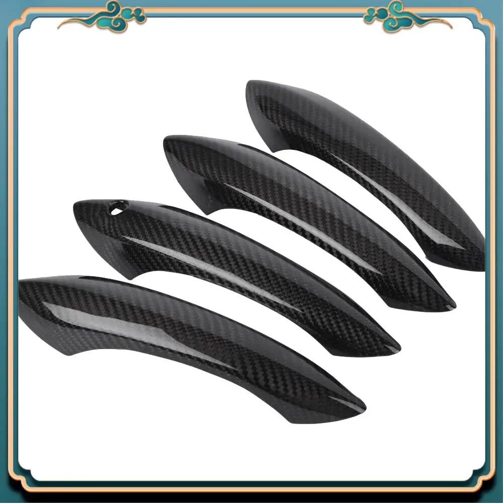 

L39A-Накладка из настоящего углеродного волокна для внешней дверной ручки, защитная накладка для BMW 5, 6, 7 серии F07 F10 F11 F06 F12 F13 F01