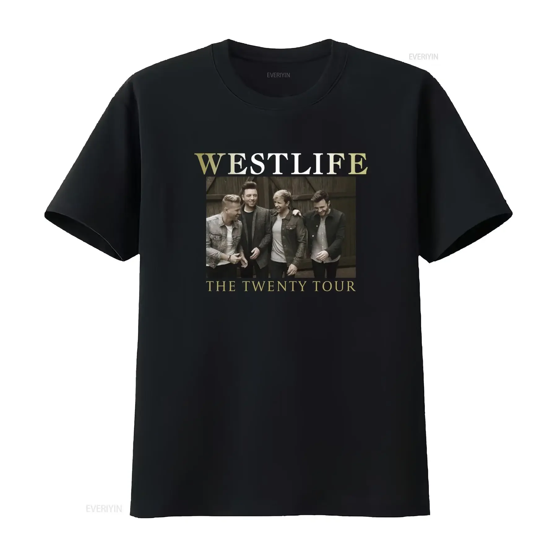 Westlife The Twenty Tour 2019 T Shirt Band Merch Fashion Top vintage Washed Stretched Breathable streetwear homme Comfortable