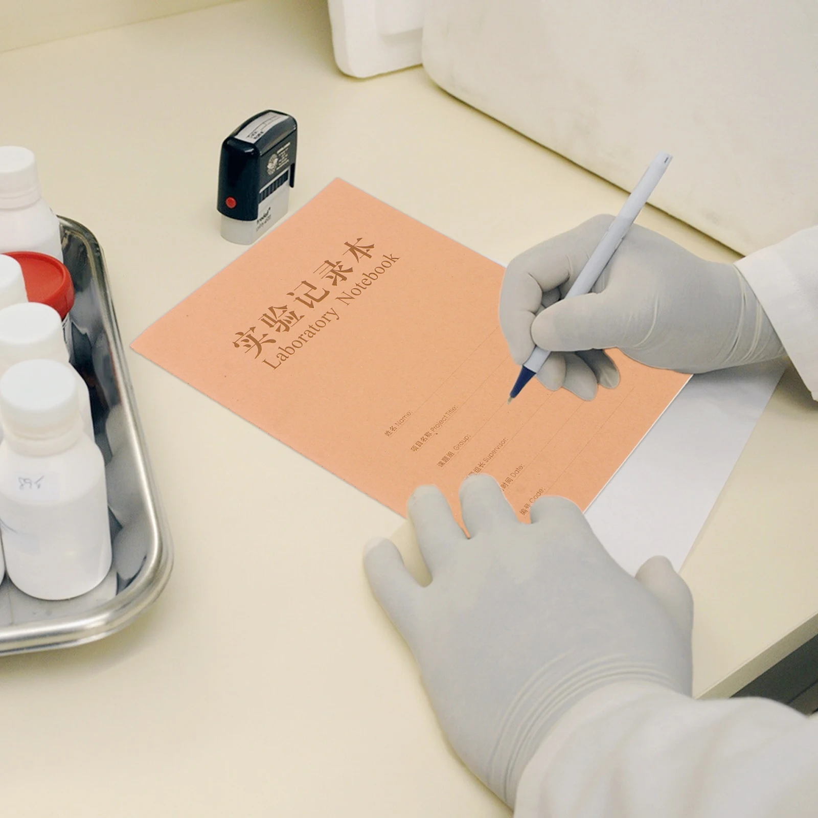 

Блокнот для экспериментов, лабораторный блокнот для биологии, химии, блокнот для письма, крафт-бумага, безопасный натуральный материал, толщина