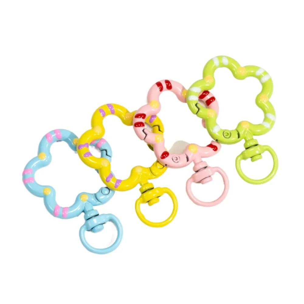 

5Pcs/Lot Swivel Flower Shape Snap Hook Trigger Clips Buckles For DIY Keychain Lobster Clasp Hooks Necklace Jewelry Supplies
