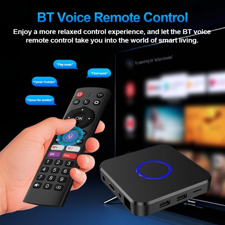 جهاز فك التشفير 8K، جهاز Android Smart Tv Box Network Player Dual Wifi Projection Screen Tvbox