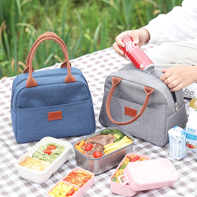 Draagbare Thermische Lunchbox Tas Voor Vrouwen Kids Oxford Voedsel Opslag Tote Reizen Picknick Maaltijd Pouch Geïsoleerde Cooler Bento Zakken