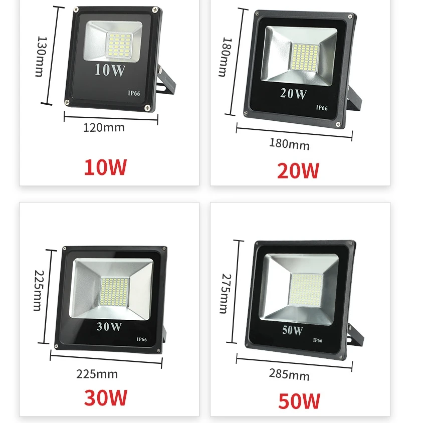 

IP65 Waterproof LED Flood Light 10W 20W 30W 12V 6500K Outdoor Wall Projector Floodlight Outdoor Street Lamp Landscape Lighting