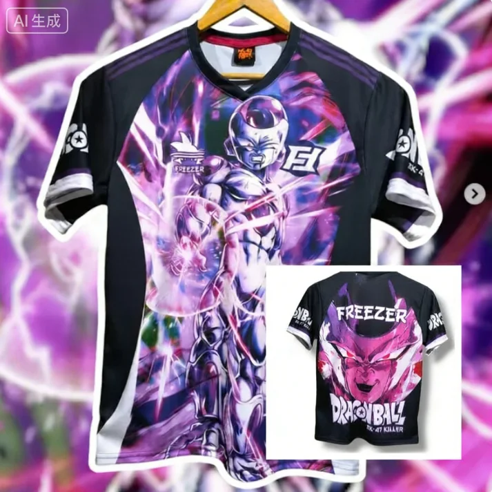 

Summer 2026 Hot Selling Men's Sports Jerseys T-shirt Japanese Dragon Ball Anime Printed T-shirt Breathable and Quick Drying