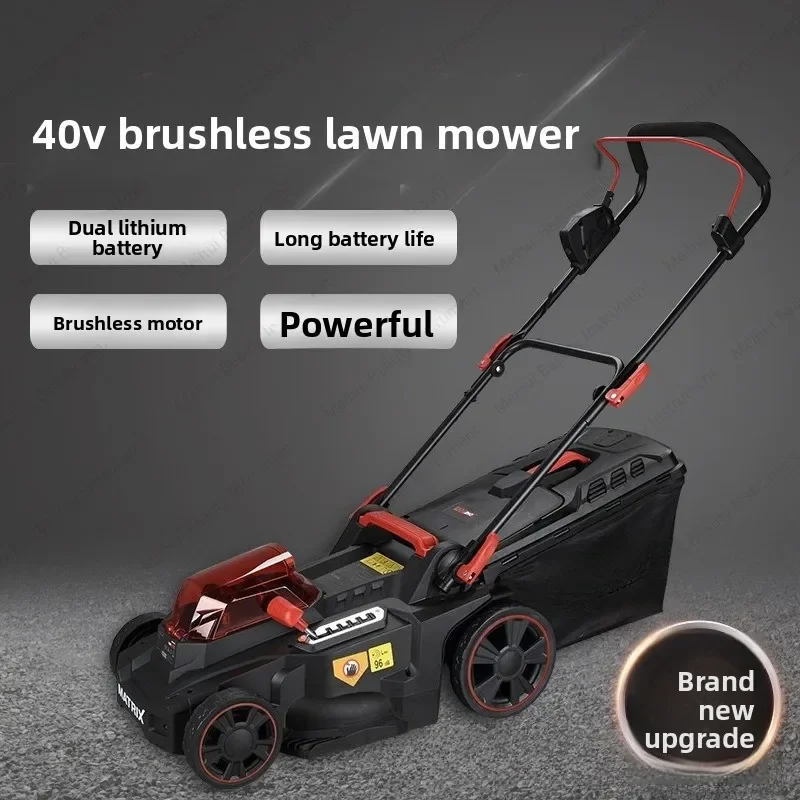 Lawnmower Brushless Electric Hand Push Lithium Battery Lawn Mower Household Wireless Rechargeable Lawn Mower