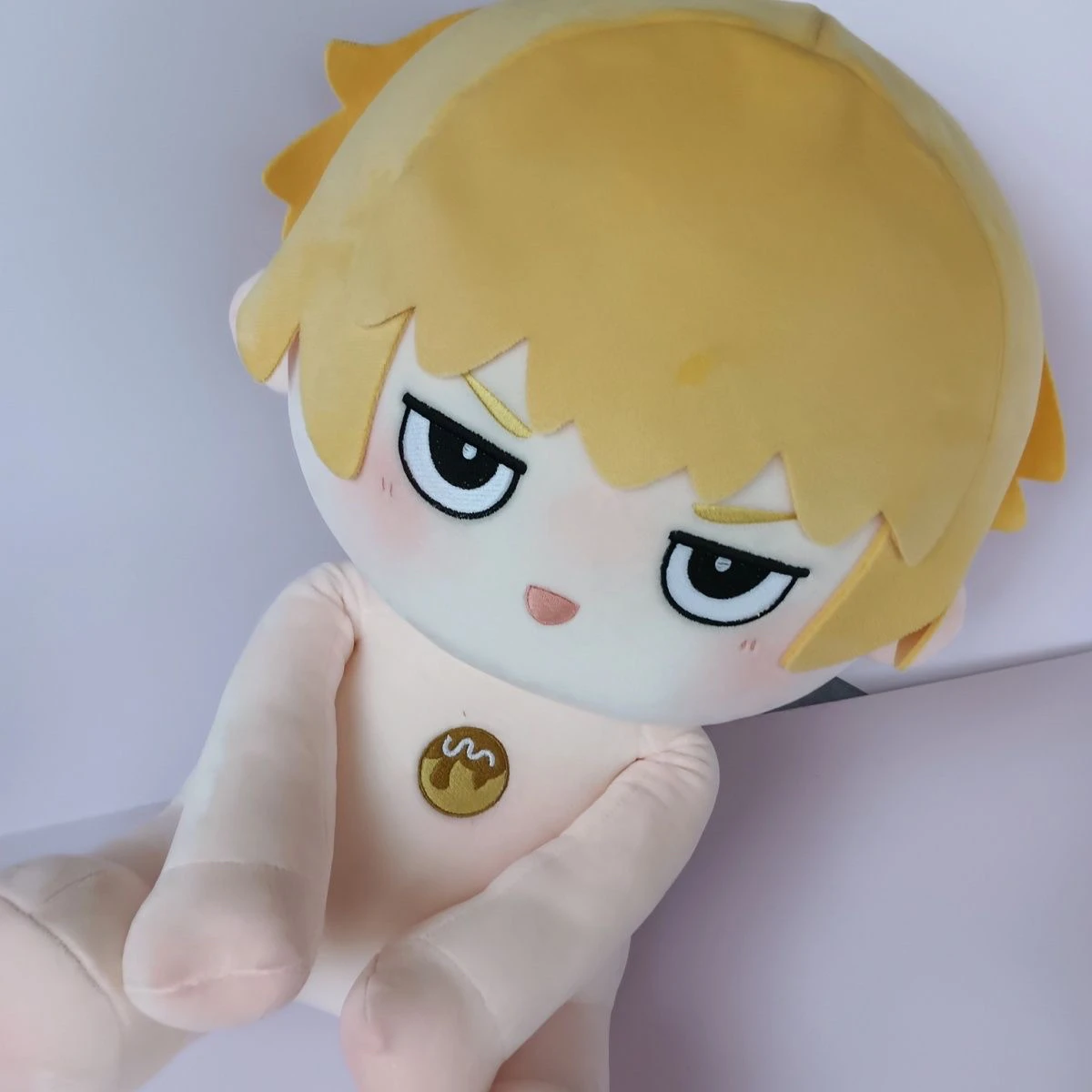 Anime Mob Psycho 100/Mobu Saiko Hyaku Reigen Arataka Cosplay dibujos animados 40cm sentado muñeco de algodón de felpa Maumet juguetes bebé desnudo Navidad