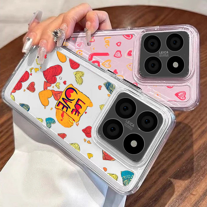 Art Love Pattern Case For Xiaomi Redmi Note 13 Pro Plus 11 12 Pro 5G Poco X5 X6 13T 11T Pro 13C 4G 11 Lite Clear Soft TPU Cover
