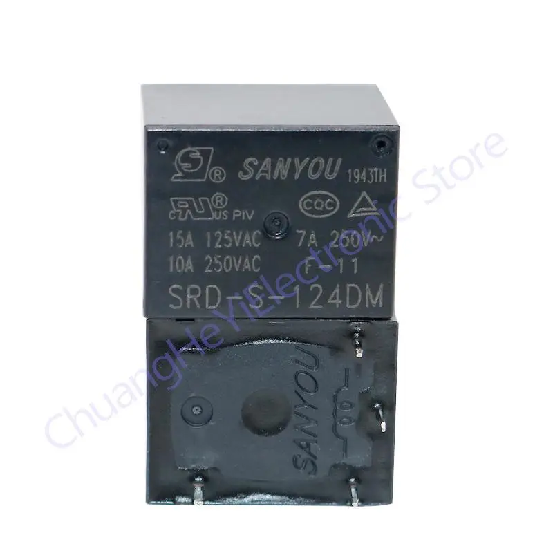 5PCS SANYOU SRD-S-105DM SRD-S-112DM SRD-S-124DM SRD-S-148DM 4PIN 10A 5VDC 12VDC 24VDC Power Relay Replaceable (JQC)HF3FF