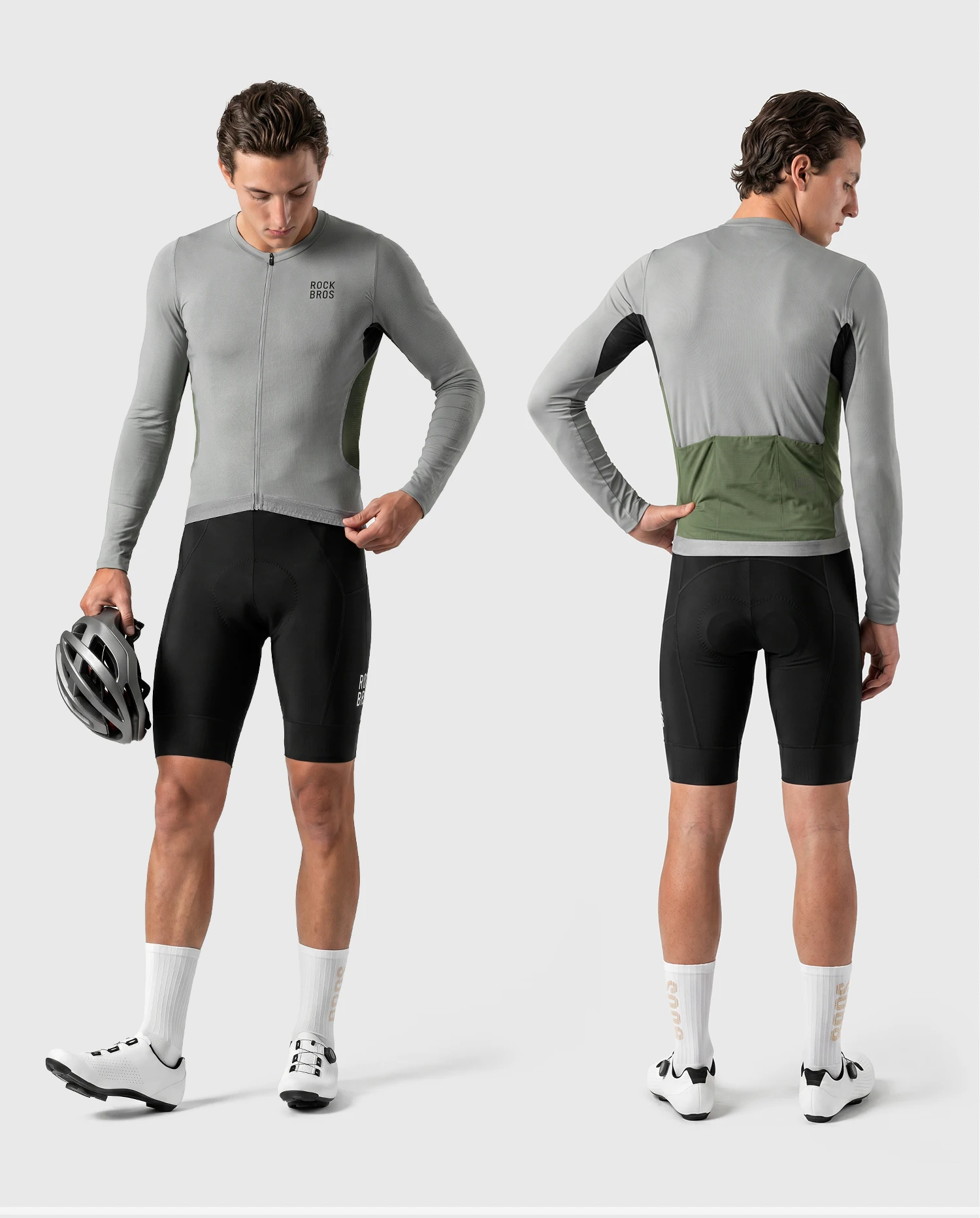ROCKBROS Langarm-Radtrikot für Frühling und Sommer, leichtes, atmungsaktives Fahrradtrikot mit reflektierenden Elementen für Rennrad und Mountainbike – Detail 14