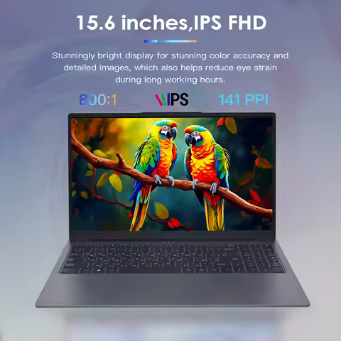 SZBOX 15.6 Inch G156 Laptop Ryzen 7 5825U Fingerprint Notebook Win11 Pro Dual DDR4 RAM Max 64GB TYPE-C 65W PD Game Desk Computer