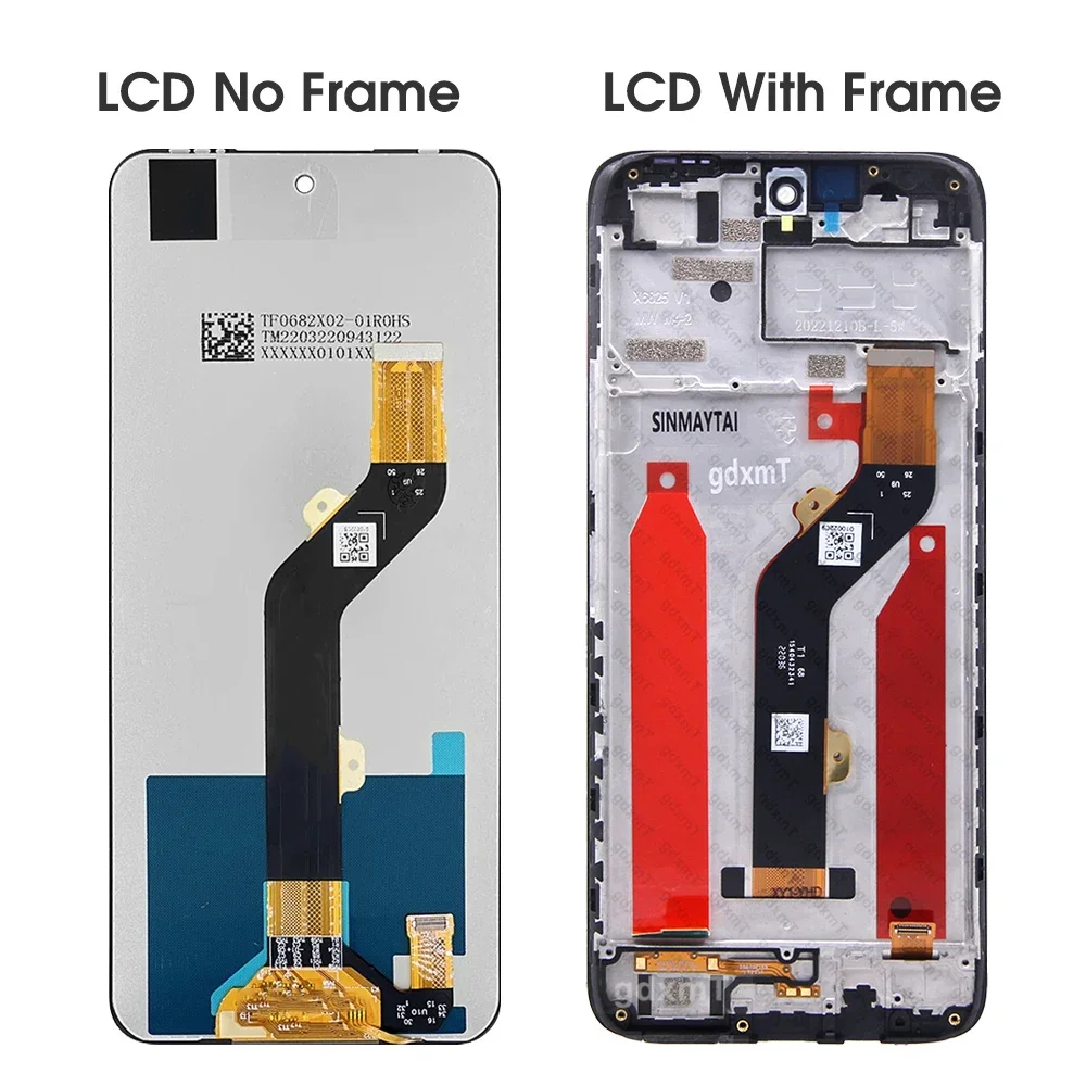 For Infinix Hot 20 Play For 6.82\'\'Hot20 Play X6825 LCD Display Touch Screen Digitizer Assembly Replacement