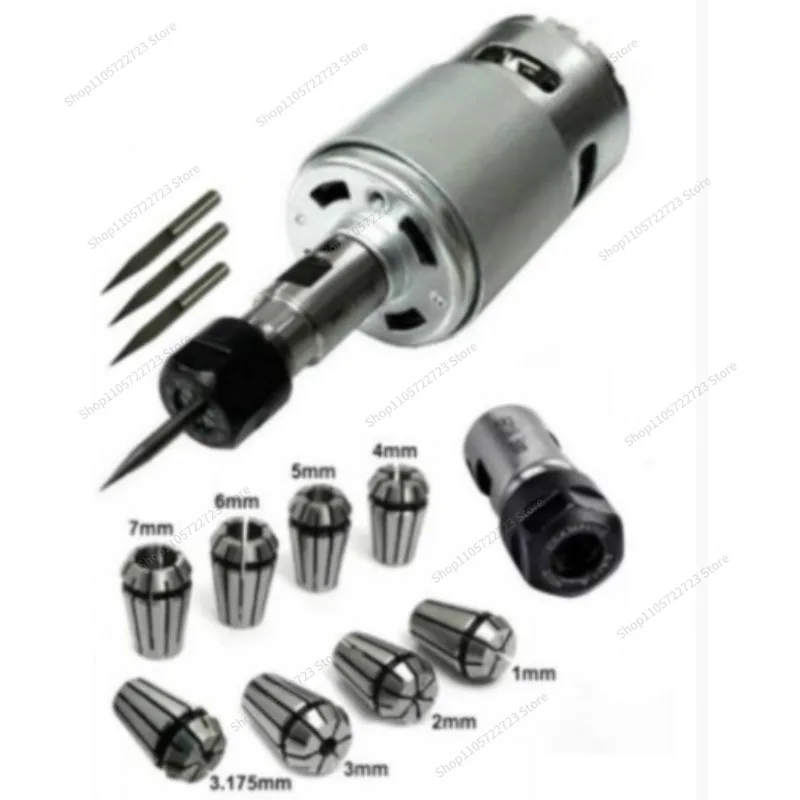 For 775 DC, Ball Bearing Spindle Motor, with ER11 Extension Rod ER11 Eight-piece Set