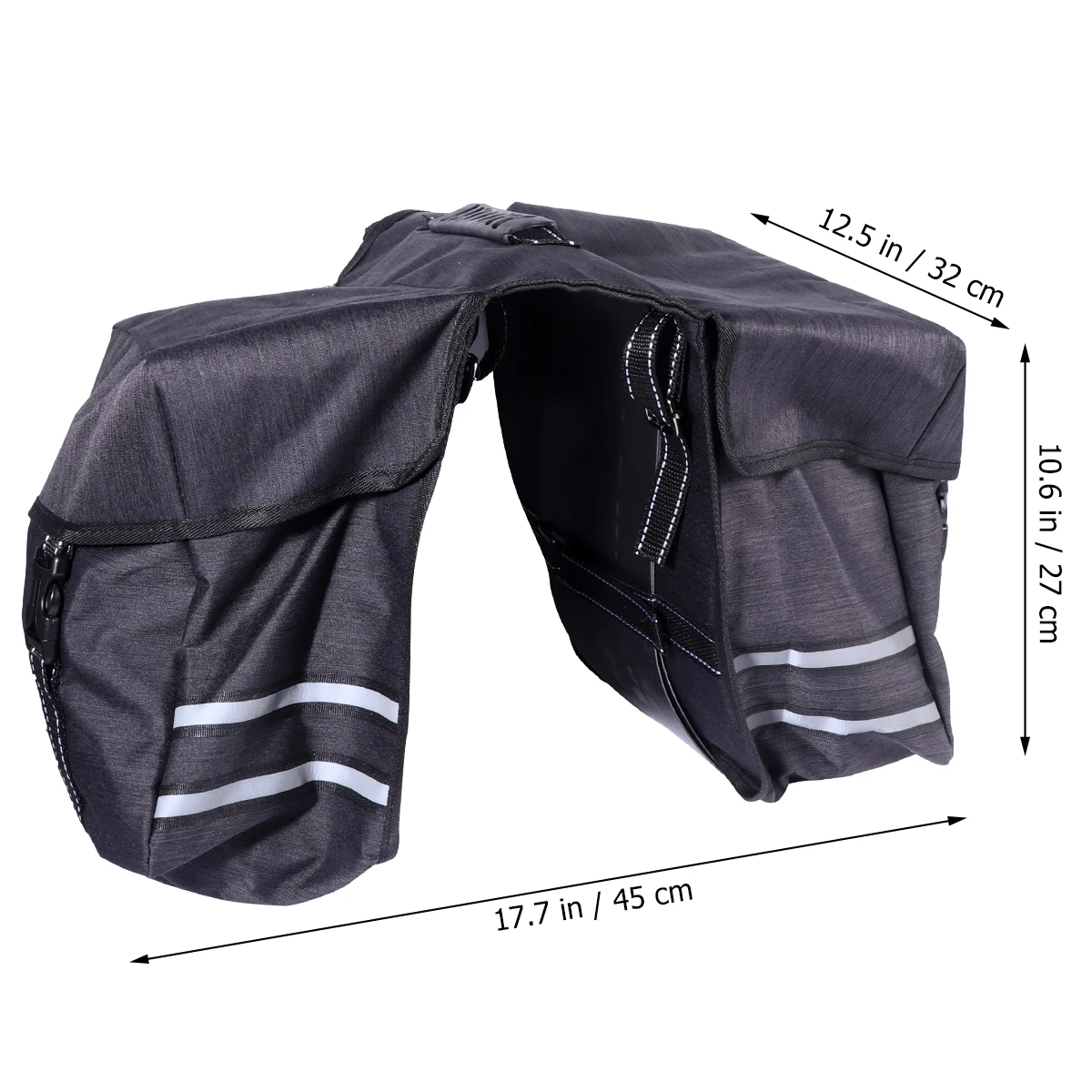 

Multifunctional Double Tail Bag Large Capacity Cycling Back Seat Bag Carrier Bag for Bike Mountain Bike (Black)