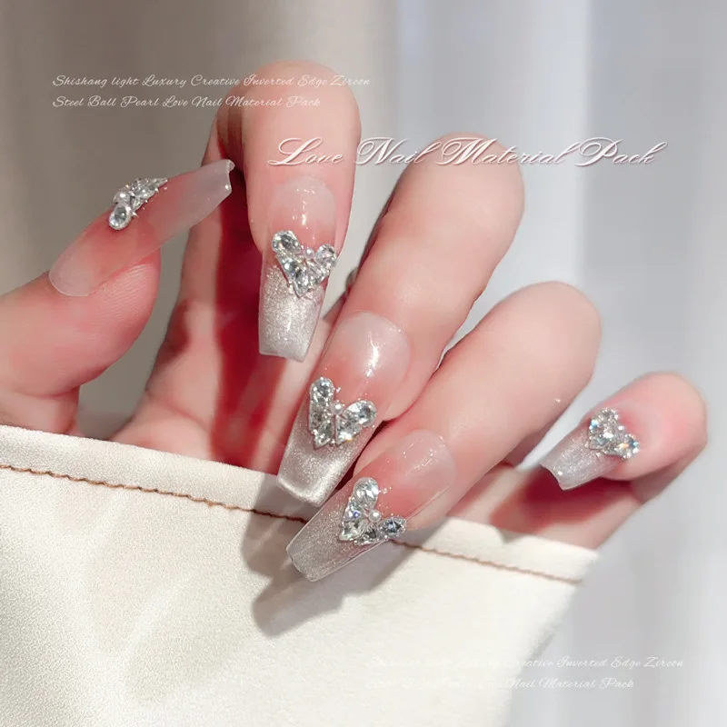 Waterdruppel Hart Vlinder Steentjes Splicing Crystal Omgekeerde Rand Zirkoon Boor Nail Art Decoraties Accessoires Manicure