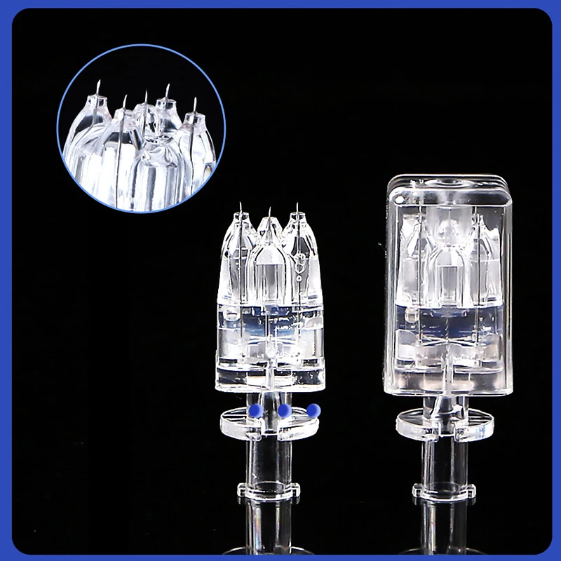 CONPUVON Crystal 5-Needle 32G 1.5mm Disposable Manual Beauty Multi Needle Salon, Comes with Corresponding Syringe as a Gift